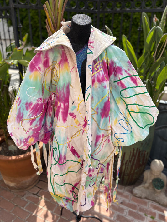 GEORGE CLINTON Custom tie-dyes Stage Coat- early 90's (Mallia Franklin)