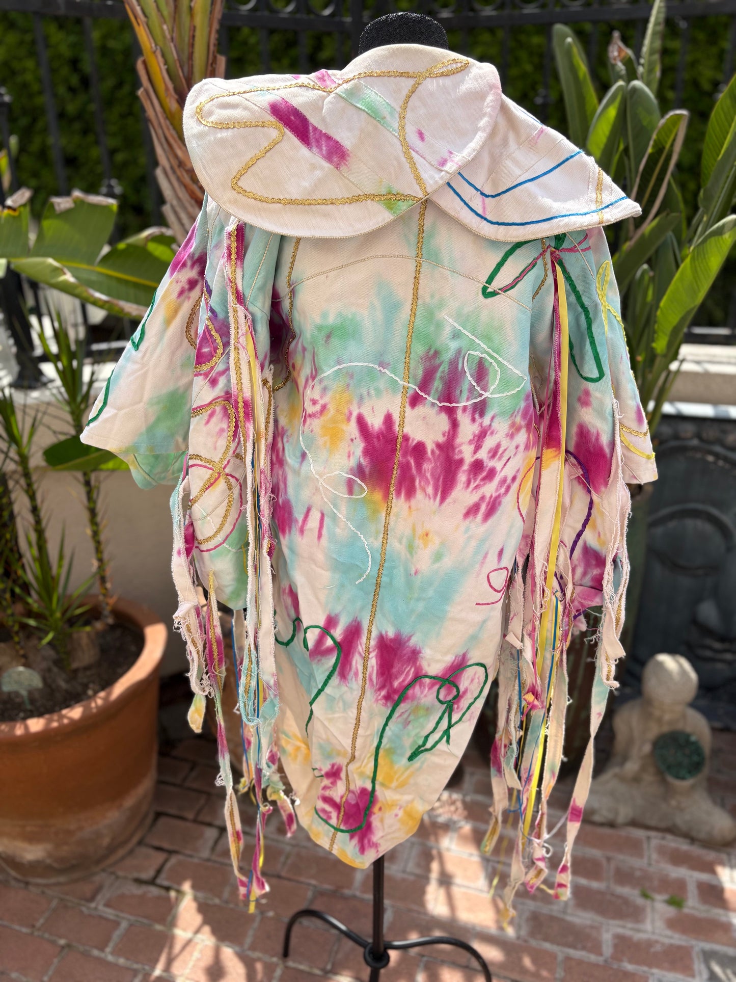 GEORGE CLINTON Custom tie-dyes Stage Coat- early 90's (Mallia Franklin)
